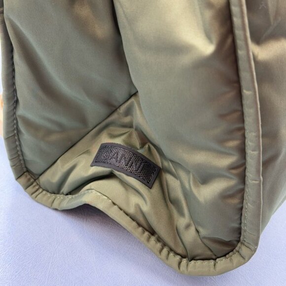 🆕 GANNI 🧿 NWT Medium Recycled Tech Tote, Kalamata & Burgundy - Picture 6 of 12